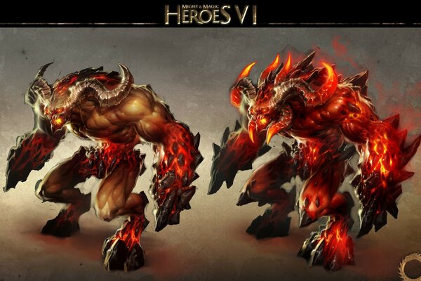 Heroes vi wallpaper with fire demons