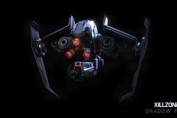 Killzone drone with red lasers