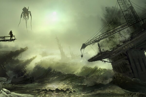 A shot from the game killzone surreal seashore