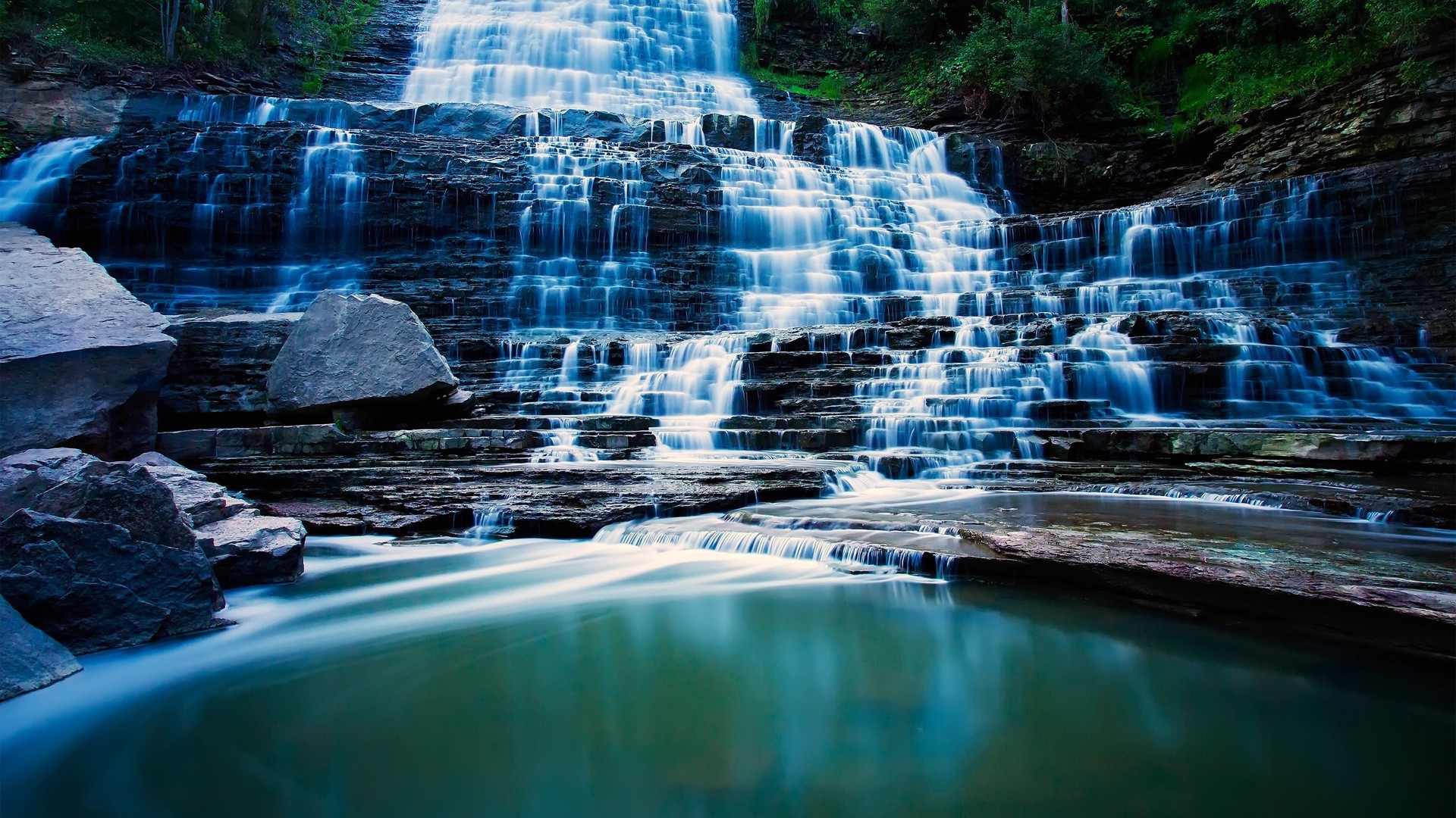 waterfalls water waterfall motion travel nature pool river wet beautiful flow stream cascade outdoors summer