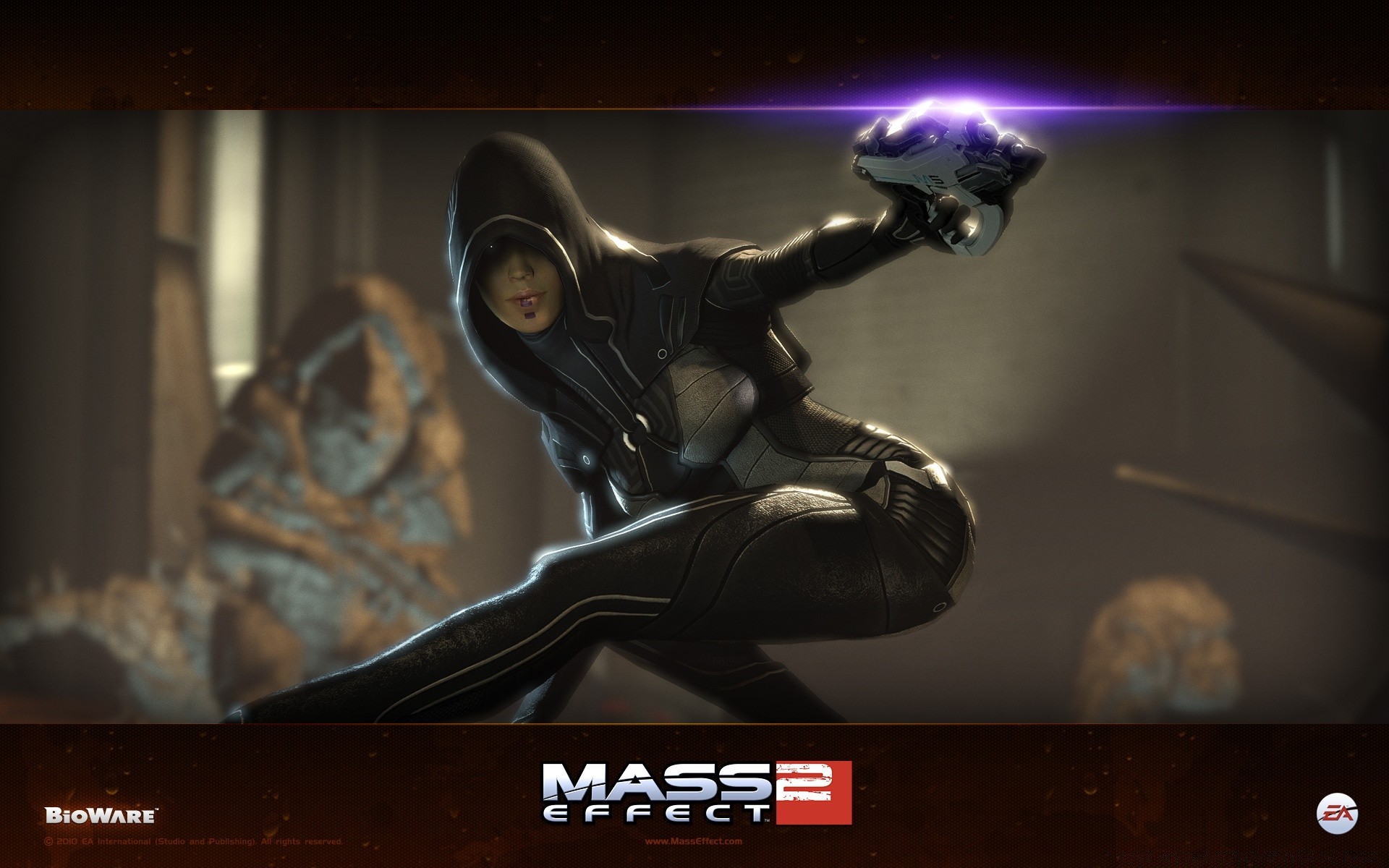 mass effect adult indoors horizontal dark light illuminated