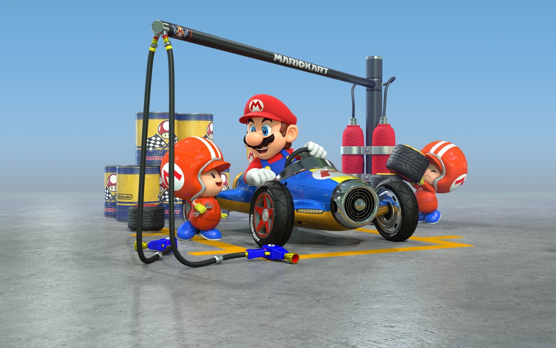 mario vehicle transportation system outdoors