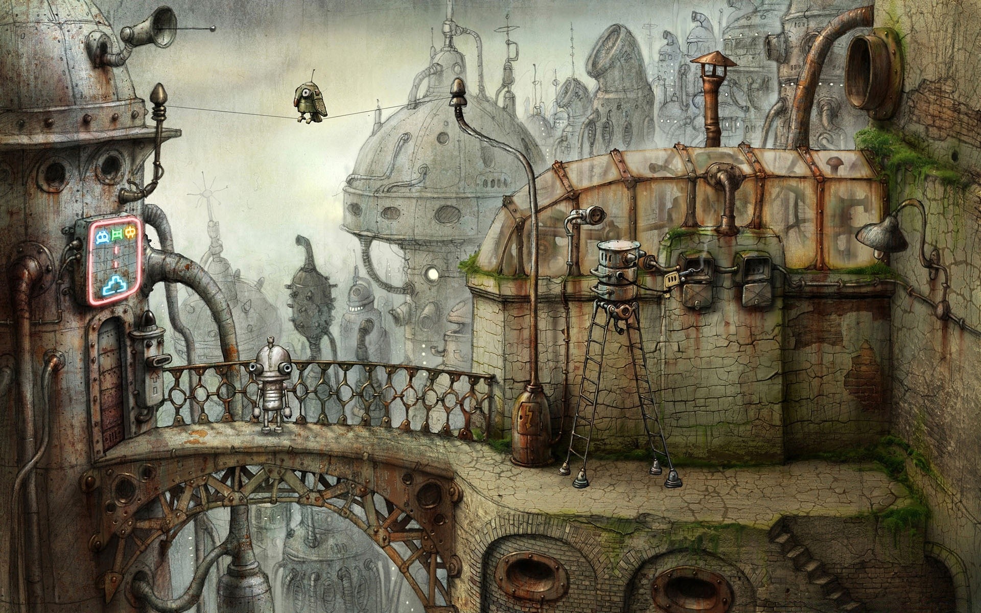 machinarium alt architektur kunst haus antike religion kirche reisen gotisch antik historisch kultur kathedrale wände stein