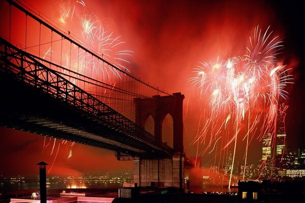 Feux rouges et beau pont