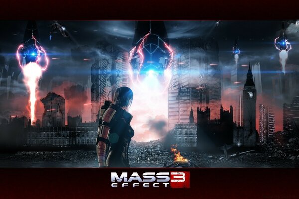 Dal gioco Mass Effect vista della città