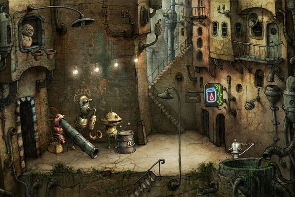 Fragment of the quest game machinarium