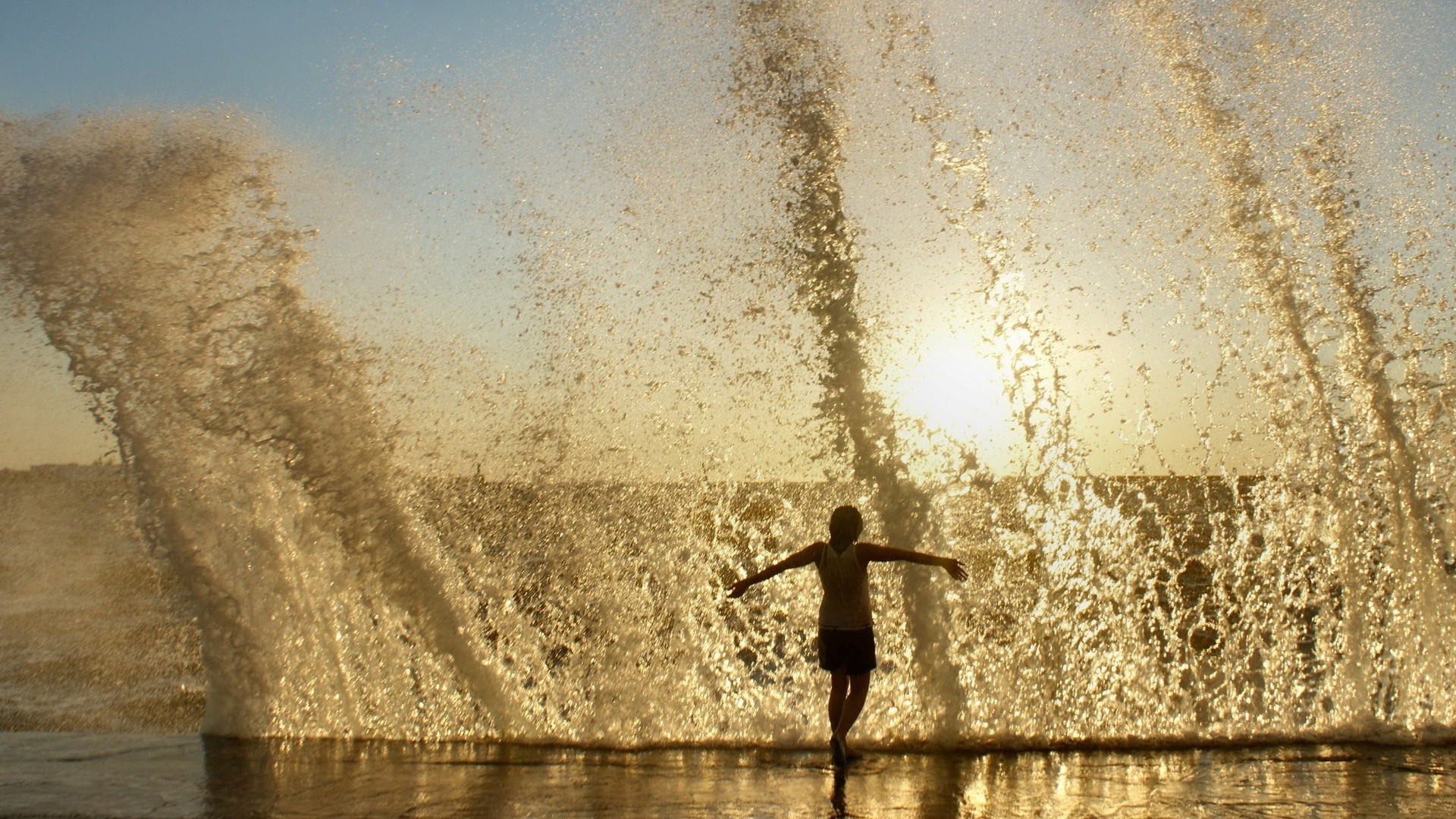 sea and ocean water beach dawn sunset sun sea girl adult nature lake river ocean reflection one man summer color sky outdoors