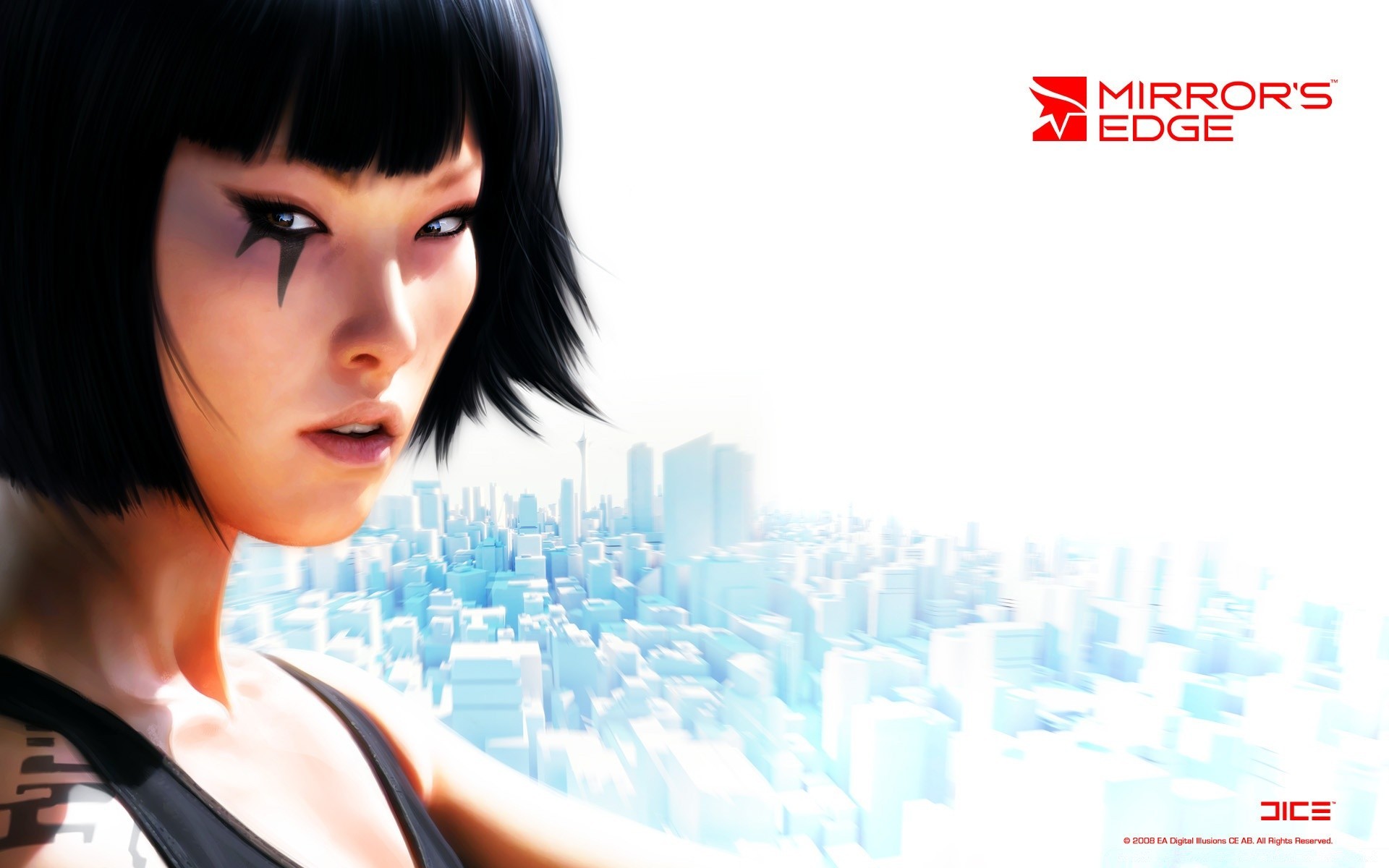 mirror s edge mujer interior horizontal negocio internet relajación