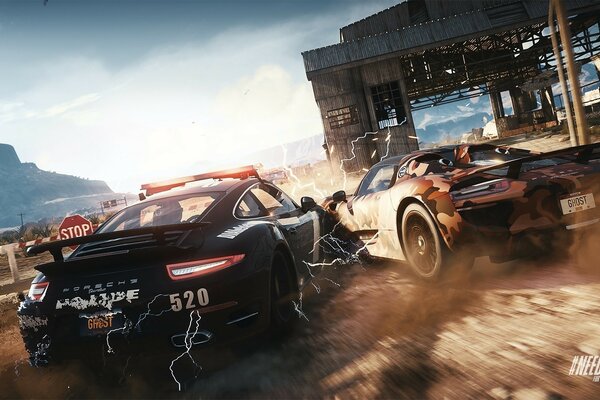 Photo racing games thirst for speed, police chase and collision