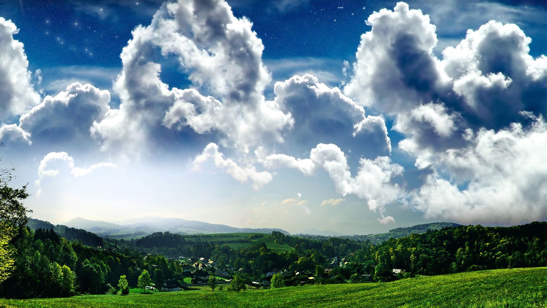 fields meadows and valleys nature landscape sky rural summer tree cloud grass outdoors hill fair weather agriculture countryside field pasture farm wood travel hayfield