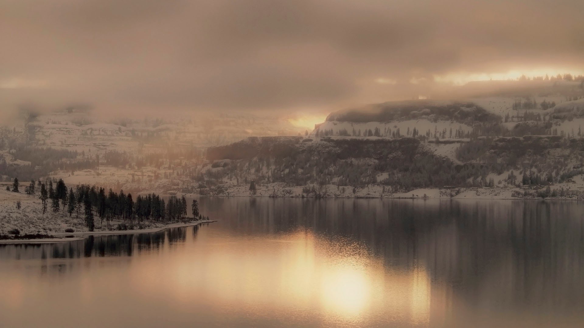 rivers ponds and streams sunset dawn water reflection fog nature lake mist landscape sky outdoors sun dusk evening composure river snow travel