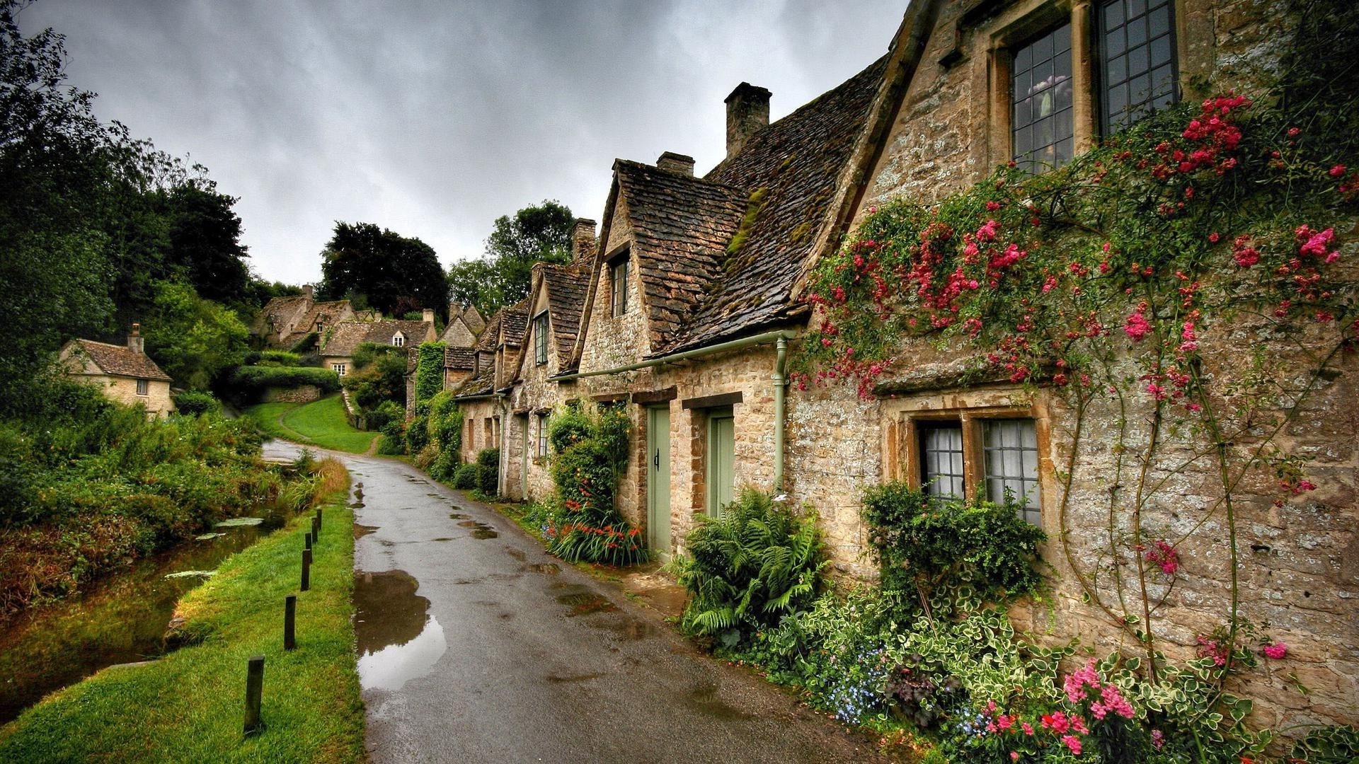 houses and cottages architecture house building garden old travel home bungalow street summer family outdoors