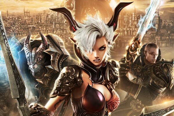 MMORPG Spiele Frau Krieger