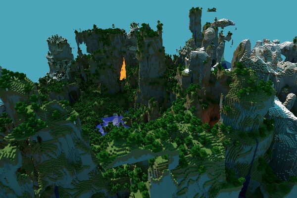 The big world in Minecraft