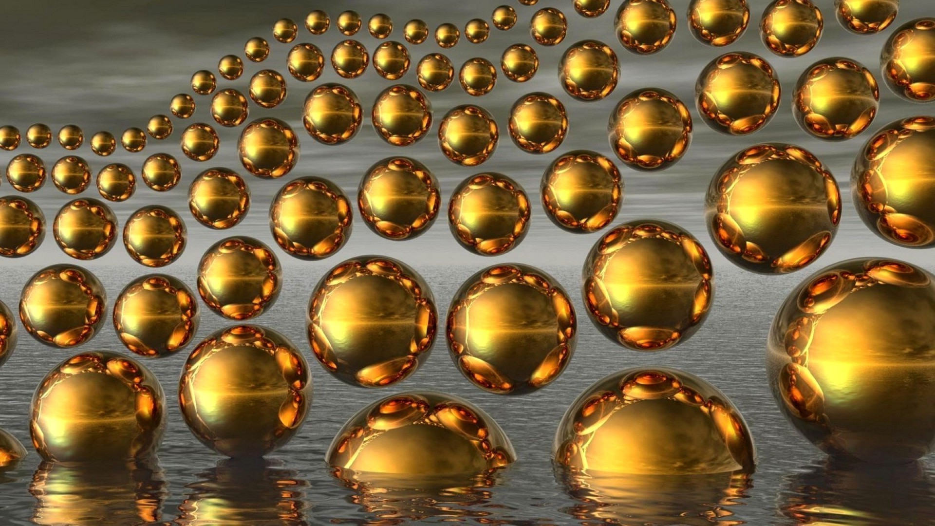 pintura brillante oro brilla reflexión esfera brillante decoración escritorio metal bola