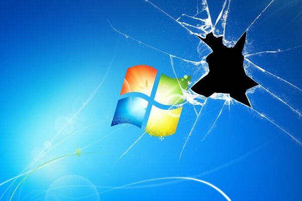 A hole on the Windows desktop, download a picture!