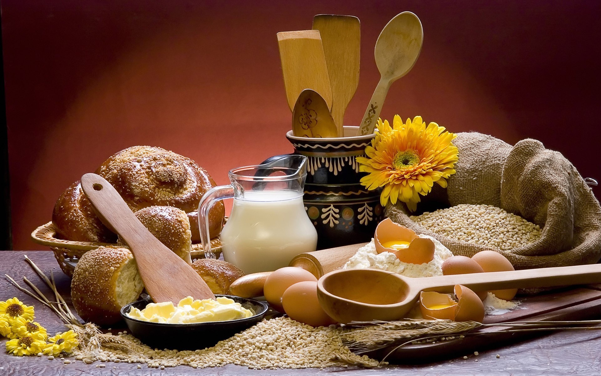 animaux nourriture santé petit déjeuner en bonne santé pain table traditionnel cuisine alimentaire bureau bois cuillère délicieux en bois