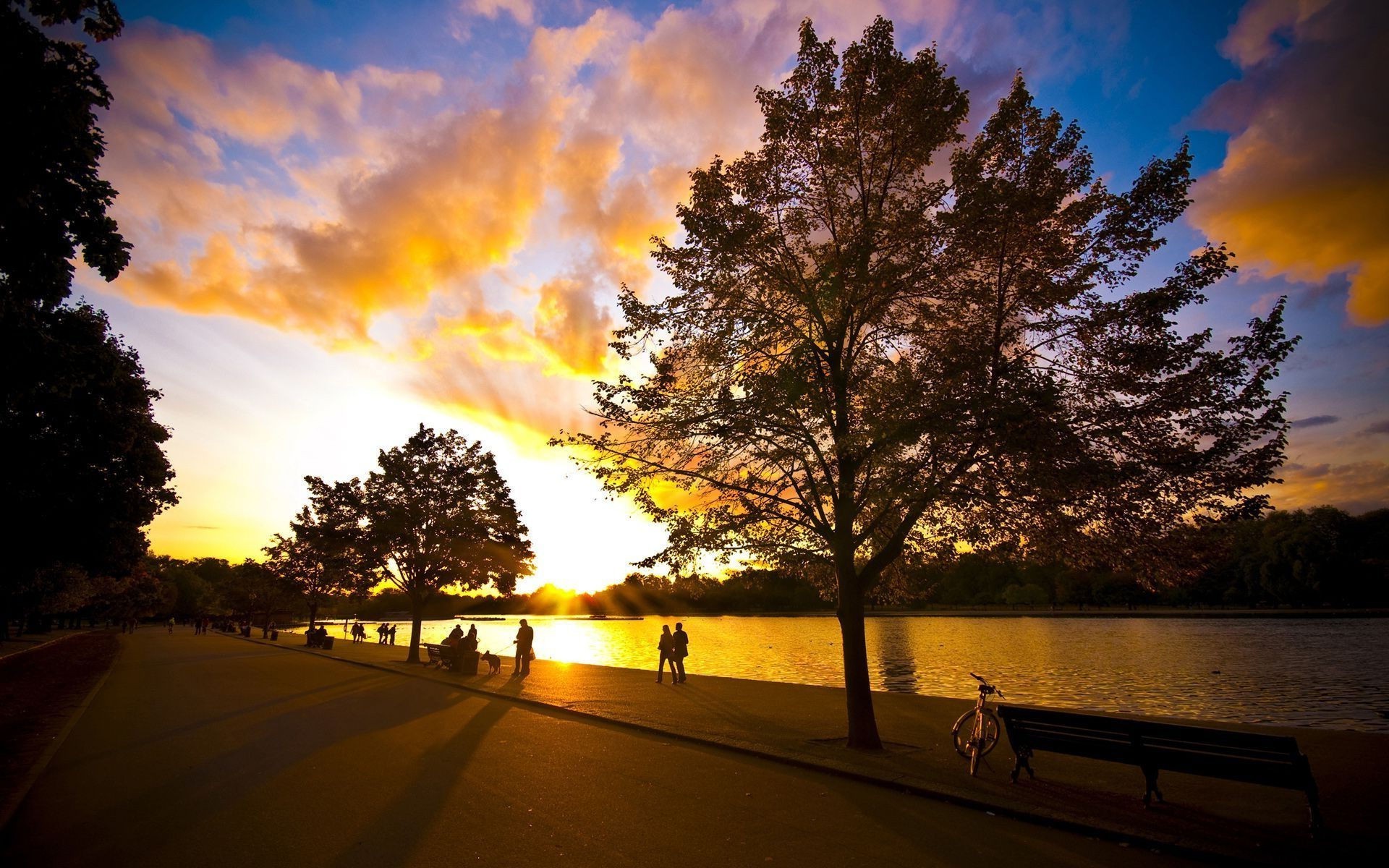 city and architecture sunset dawn sun evening tree water lake nature landscape dusk sky outdoors fair weather reflection