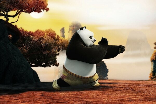 Foreign cartoon about kung fu panda