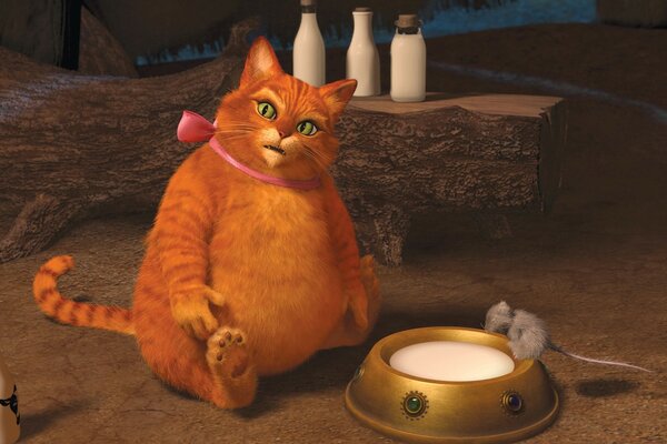 Puss in boots from the cartoon Shrek