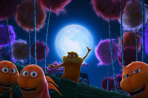 Image du dessin animé Lorax à la lune