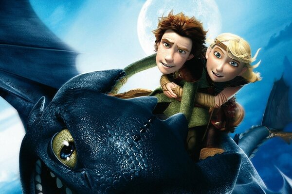 Portrait of cartoon characters how to train a dragon