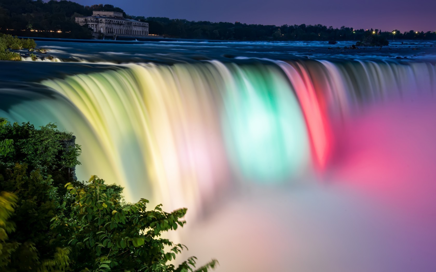 cascate acqua natura viaggi all aperto sfocatura arcobaleno fiume città cielo