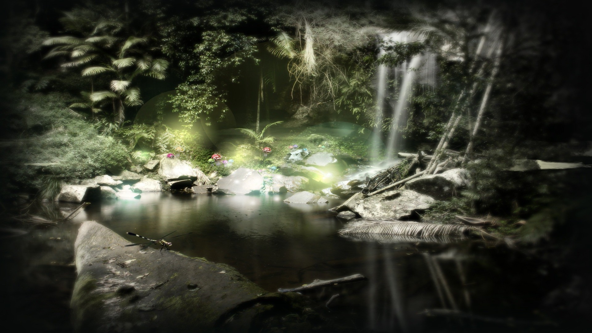 noche anochecer anochecer agua río paisaje cascada madera naturaleza parque árbol corriente al aire libre movimiento viajes musgo medio ambiente otoño grito hoja roca