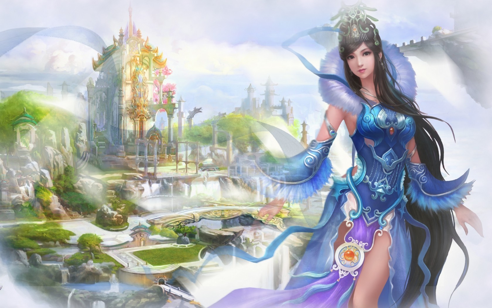 fantasy belle été femme en plein air art nature fille loisirs ciel eau