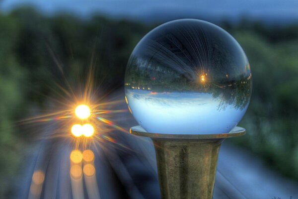 Luce luminosa e bella del treno