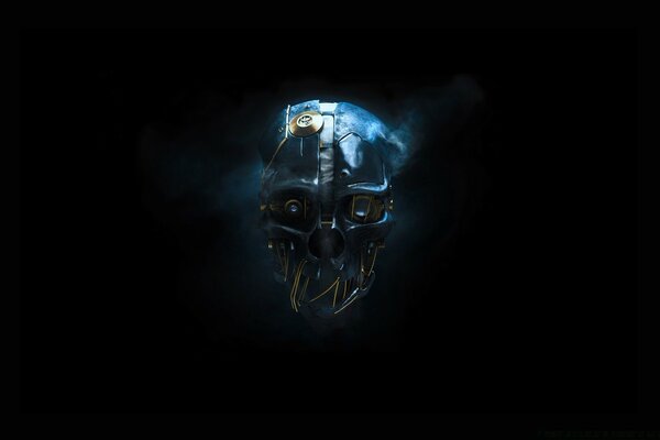 Desktop wallpaper with Corvo s skull