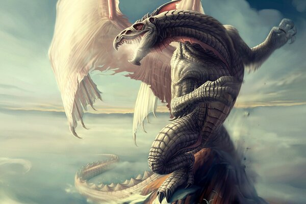 Illustration eines Drachen im Wasser other games