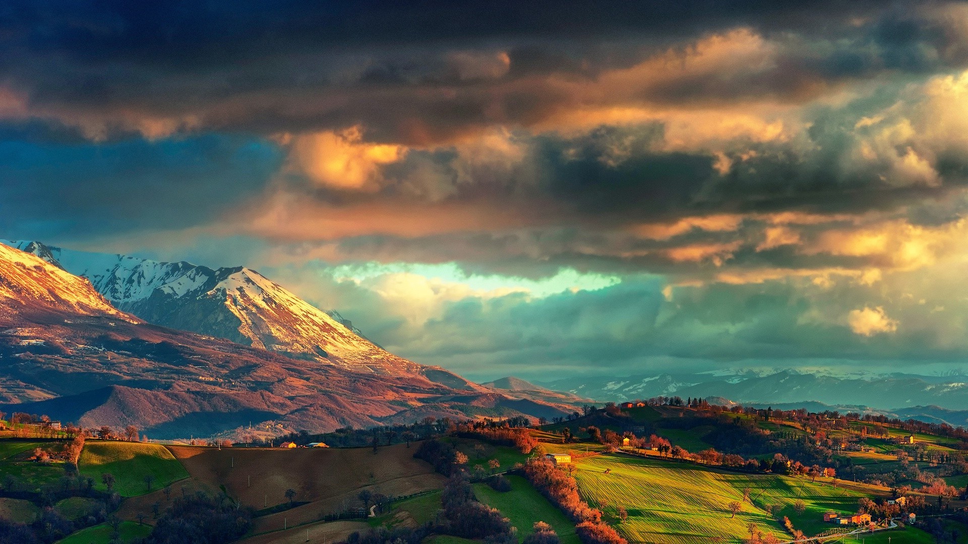 automne coucher de soleil voyage ciel montagnes aube nature paysage à l extérieur soir crépuscule