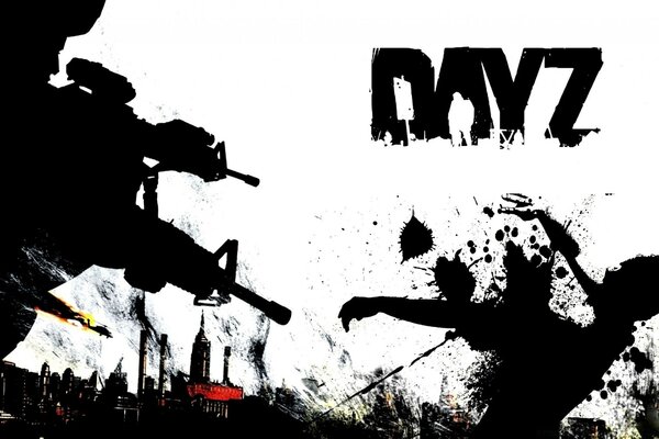 Silhouette of a man dying from a firearm other games