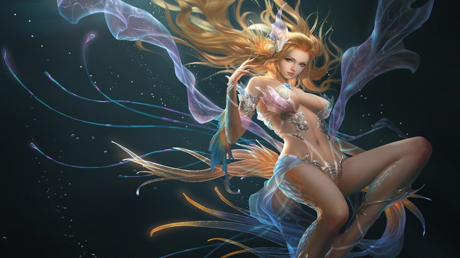 magical animals woman beautiful girl motion desktop fantasy art