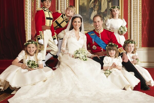 Wedding photo of Prince William and Catherine Middleton