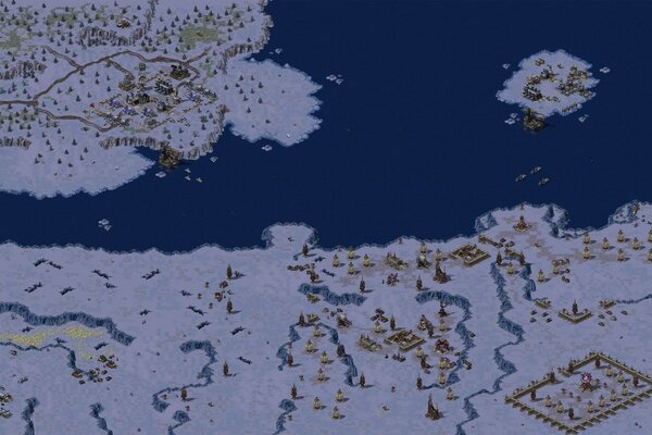 Mapa de inverno no estilo dos jogos antigos