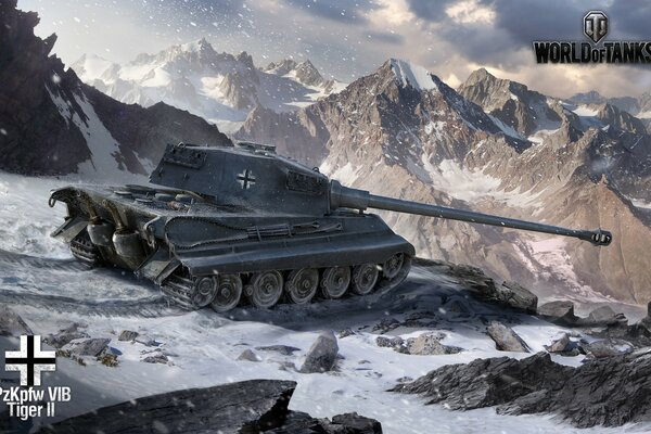 德国坦克在冬季山区