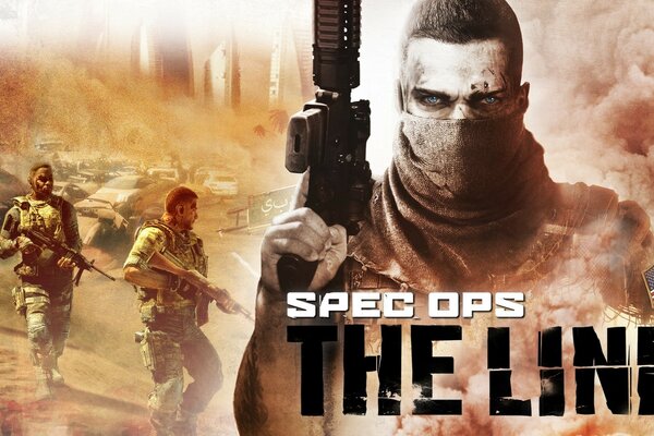 Spec ops. Hombre adulto con armas