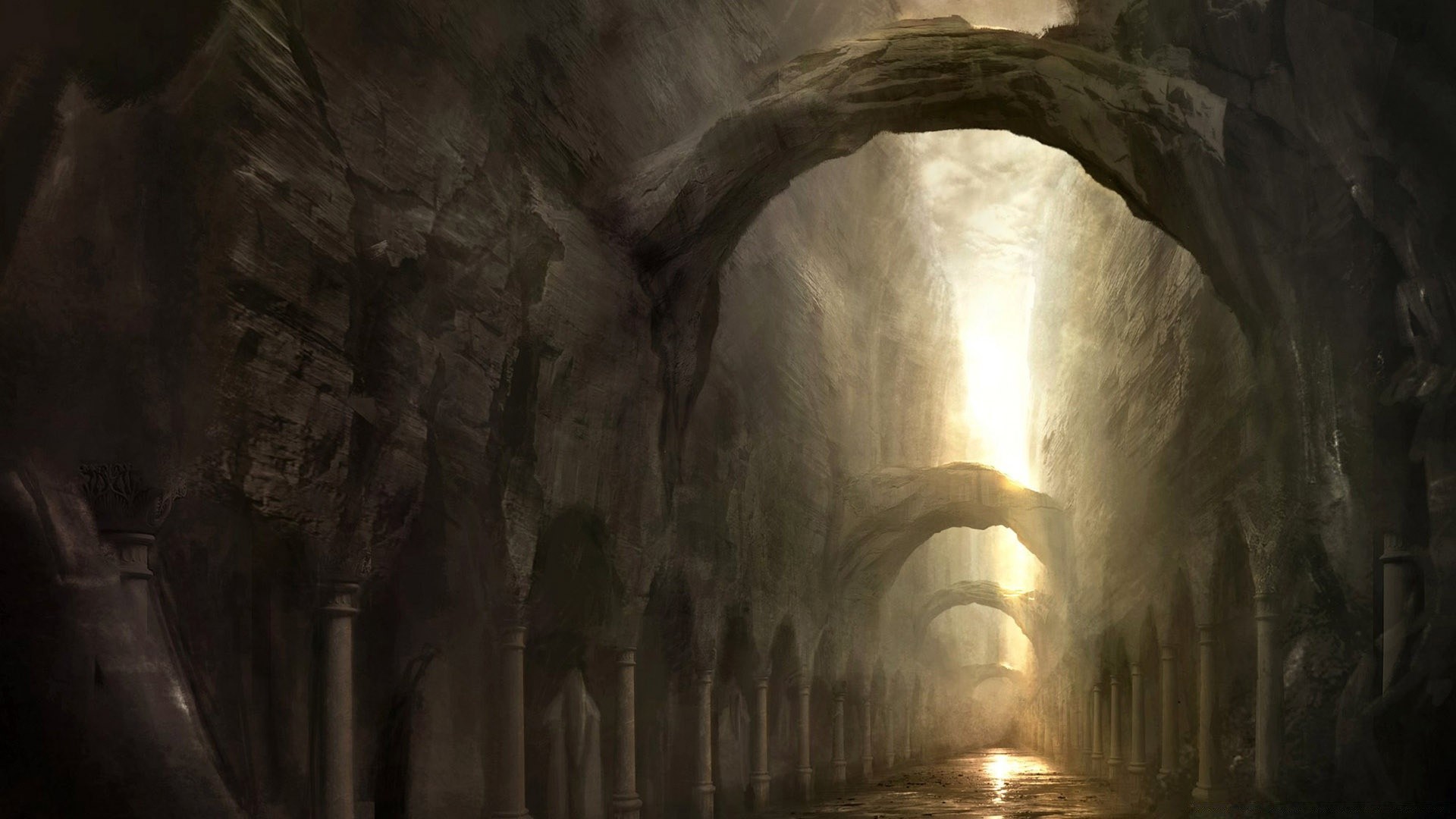 other games tube cave tunnel light travel indoors dark architecture art ancient