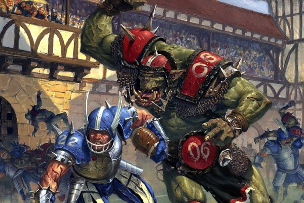 Jogue com Orcs na arena de gladiadores