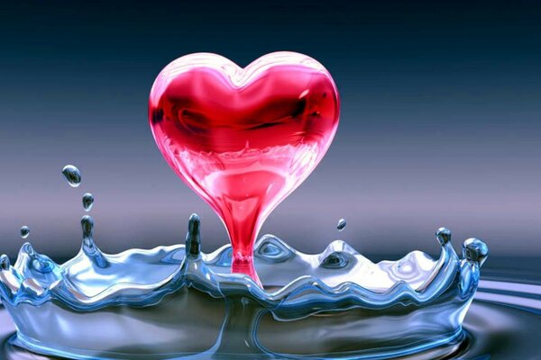 Riflessione dell acqua e cuore