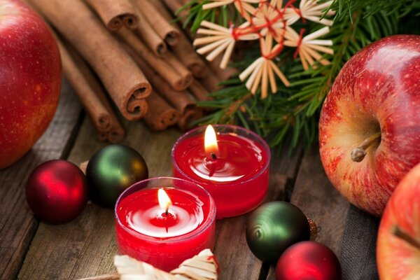 Preparing for Christmas with decorative elements