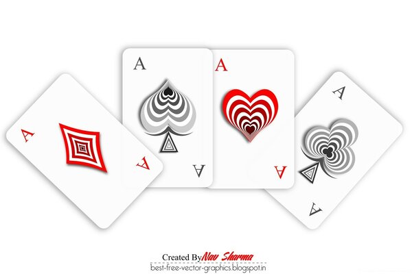 Cards for playing poker