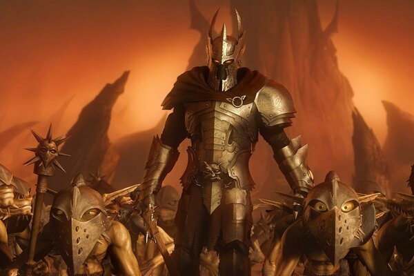 A character from the game is wearing armor