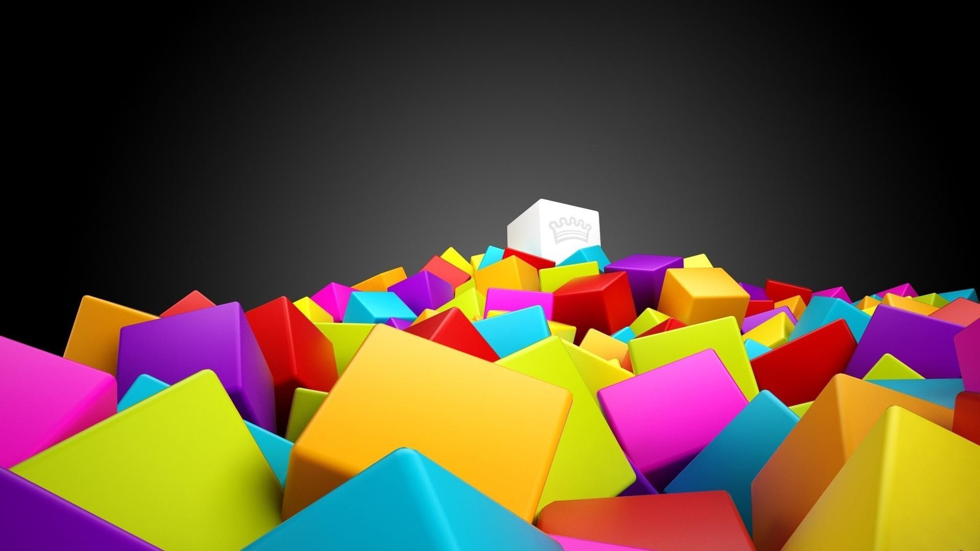 geometric shapes motley geometric bright creativity futuristic color abstract rainbow cube shape art