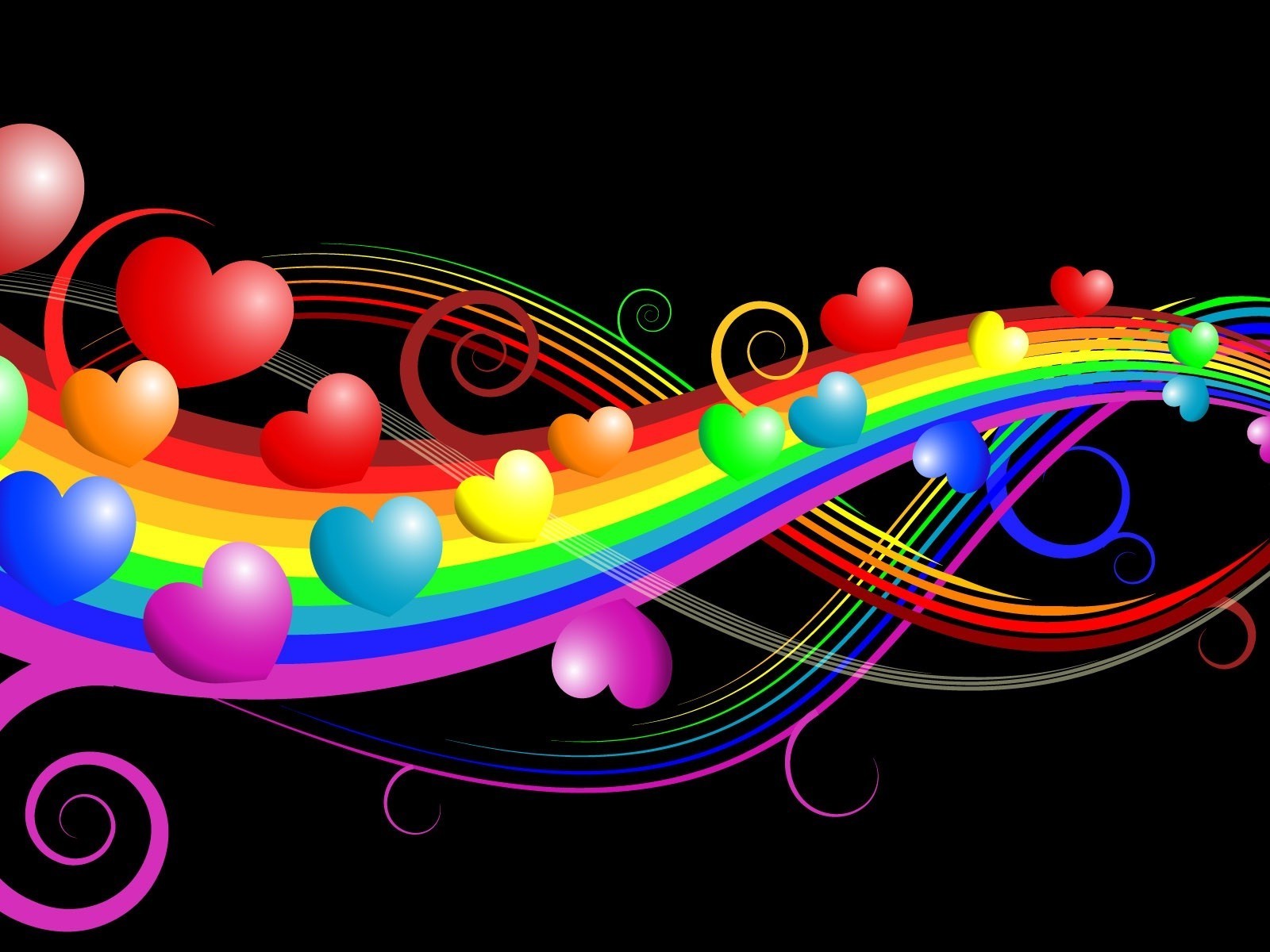 hearts desktop abstract design illustration bright element color wallpaper graphic decoration