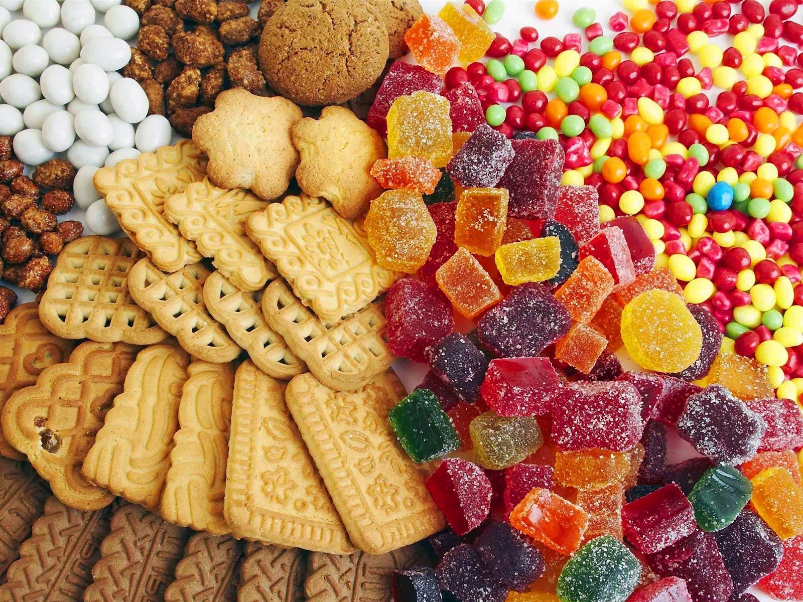 cookies food candy sugar desktop confection sweet delicious refreshment batch color close-up mix tasty fruit many healthy kind nutrition