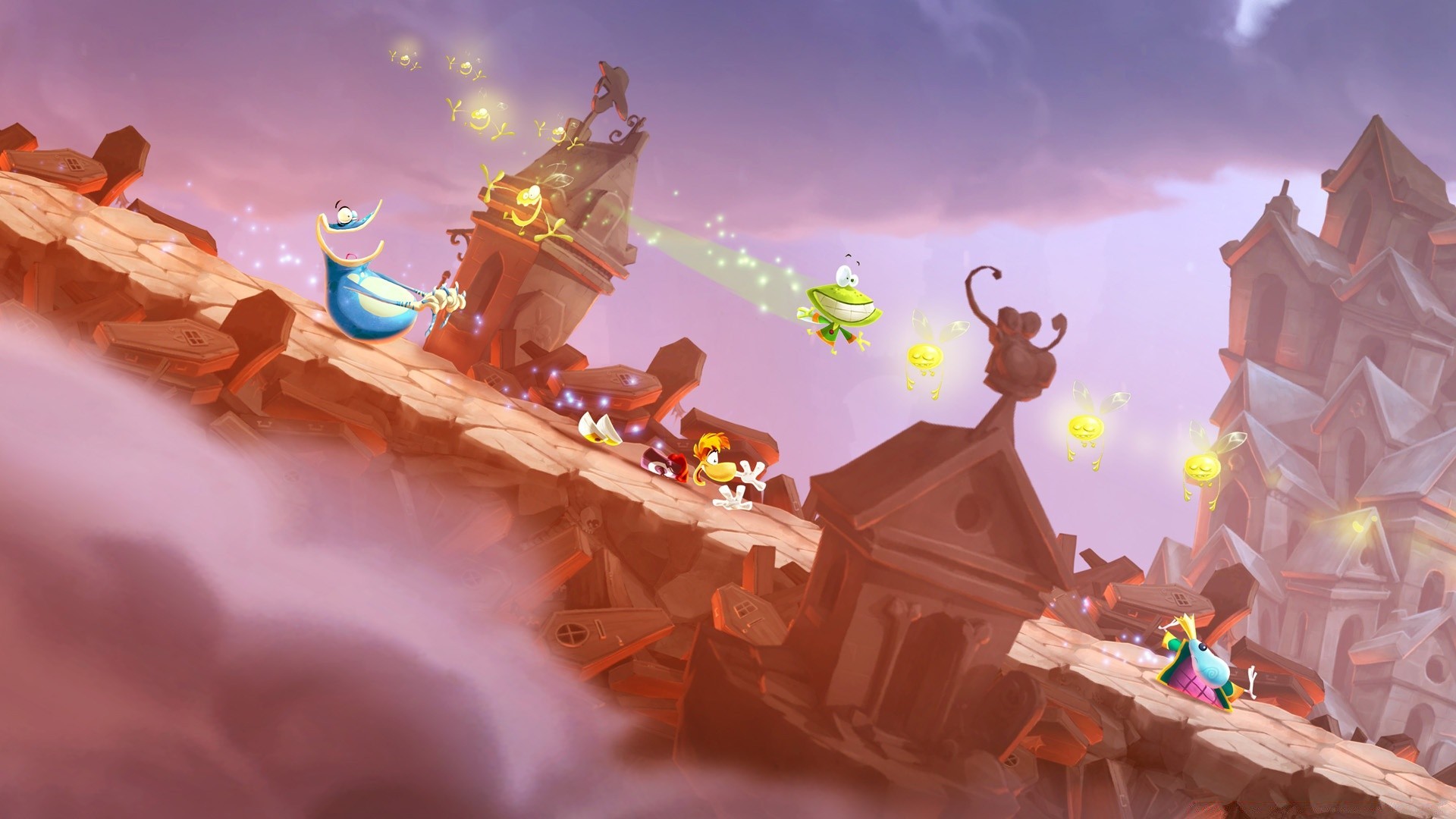 rayman céu paisagem