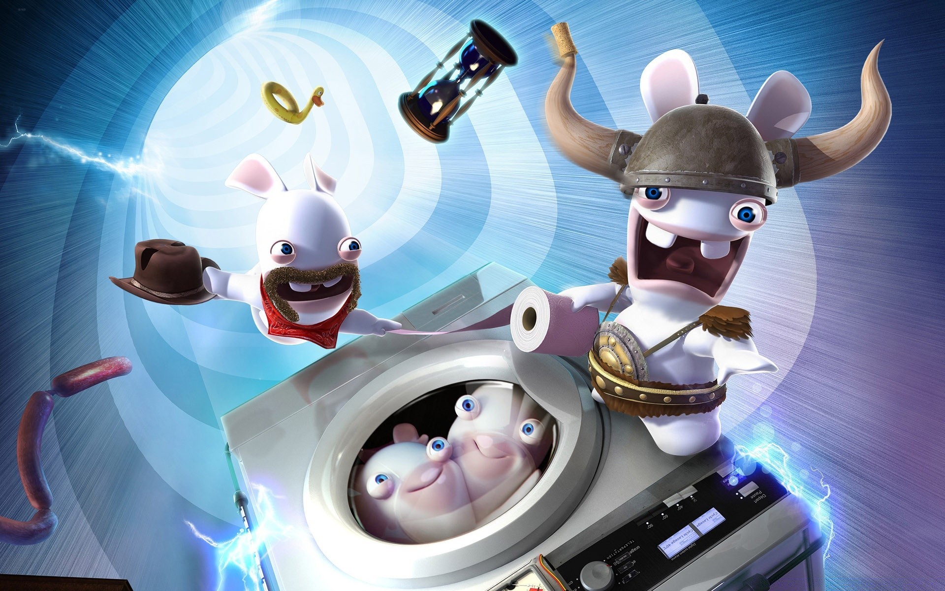 rayman raving rabbids ilustracja grafika człowiek